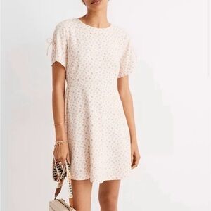 Madewell Light Cream Floral Mini Dress